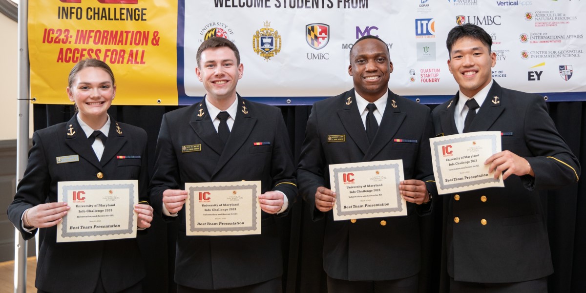 Micah Tracy, US Naval Academy; Rhys Winter, US Naval Academy; Kaosi Unini, US Naval Academy; Ryan Zhang, US Naval Academy