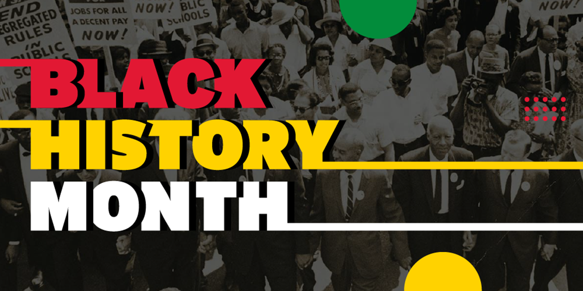 Banner image that says "Black History Month"