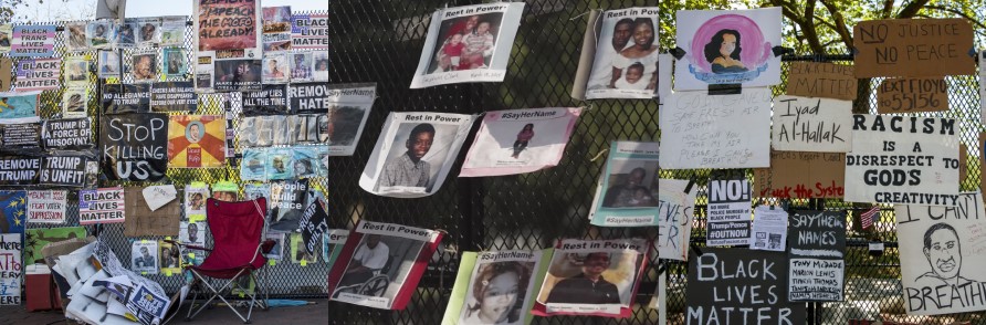 Photo of the Black Lives Matter Memorial Fence