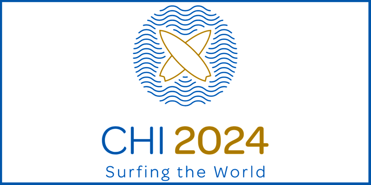 CHI 2024 Surfing the world logo