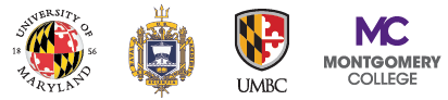 Logos for UMD, Naval Academy, UMBC, and Montgomery College
