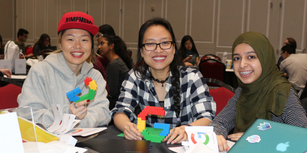 Photo of college students competing at the annual Info Challenge