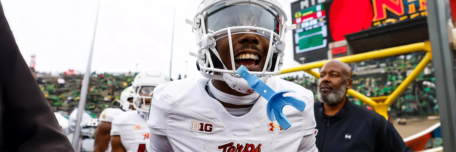 Black male UMD football athlete