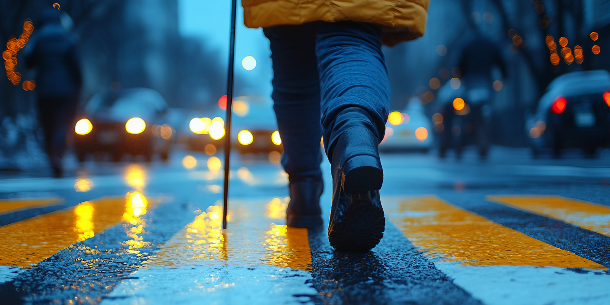 Walking-On-Crosswalk-With-Cane