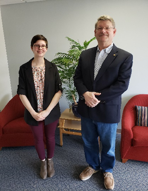 photo of Ivy Donnell and Bruce Johnson standing next to each other