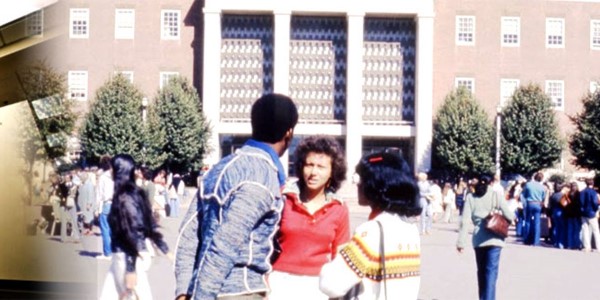 Photo of stuents in the 1970s on Hornbake Plaza