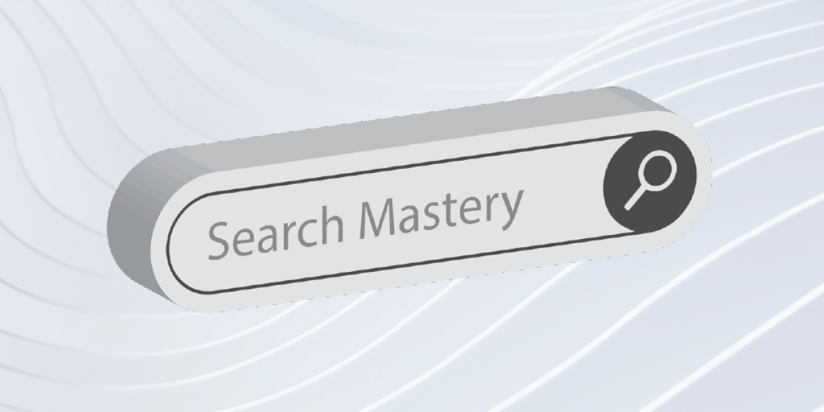 Image of an internet search bar with the words "search mastery" in it