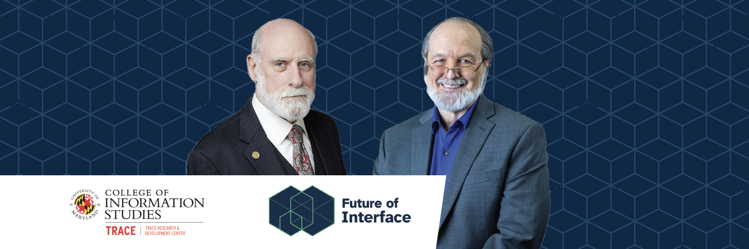 Trace Center Future of Interface Workshop Web Banner featuring images of event speakers