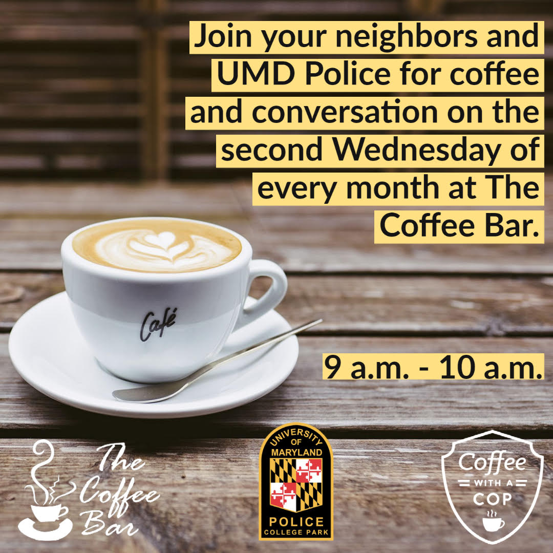 [UMD] Coffee with a Cop Free Cup of Coffee Stamp Coffee Bar UMD